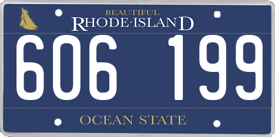 RI license plate 606199
