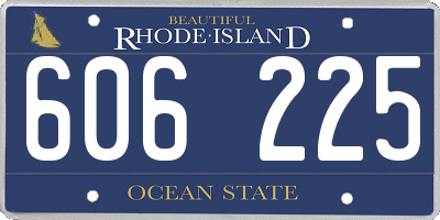 RI license plate 606225