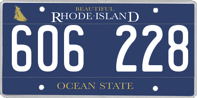 RI license plate 606228