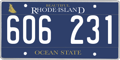 RI license plate 606231