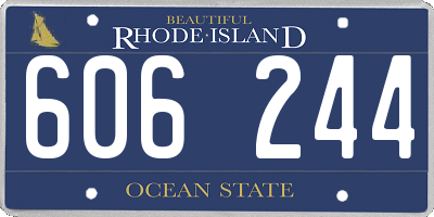 RI license plate 606244