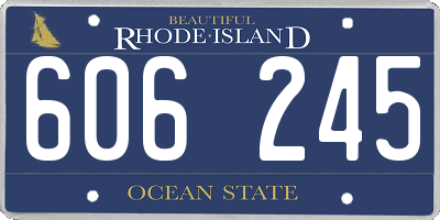 RI license plate 606245