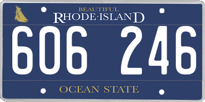 RI license plate 606246