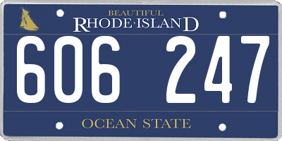 RI license plate 606247