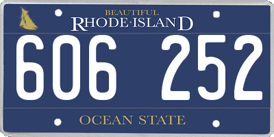 RI license plate 606252
