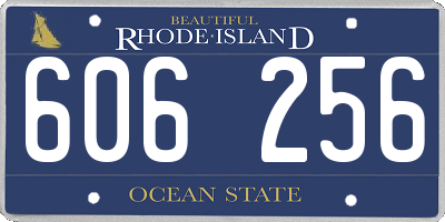RI license plate 606256