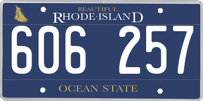 RI license plate 606257