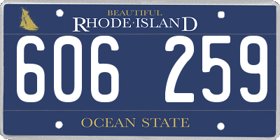 RI license plate 606259