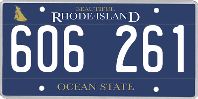 RI license plate 606261