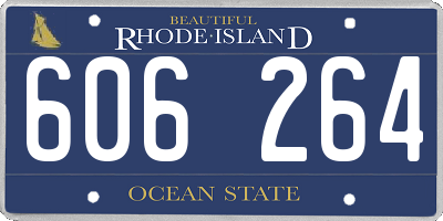 RI license plate 606264