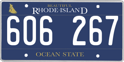 RI license plate 606267