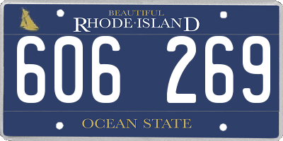 RI license plate 606269