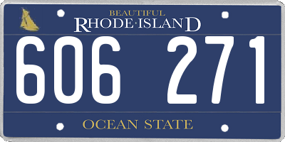 RI license plate 606271