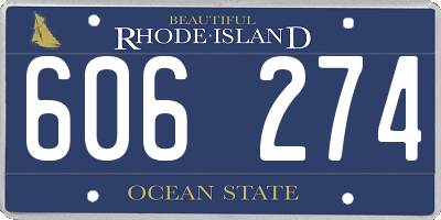 RI license plate 606274