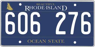 RI license plate 606276
