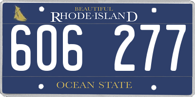 RI license plate 606277