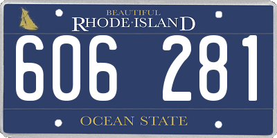RI license plate 606281