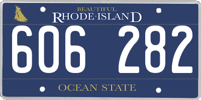 RI license plate 606282