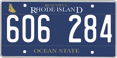RI license plate 606284