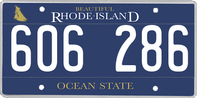 RI license plate 606286