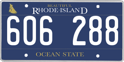 RI license plate 606288