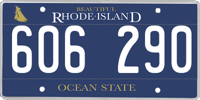 RI license plate 606290