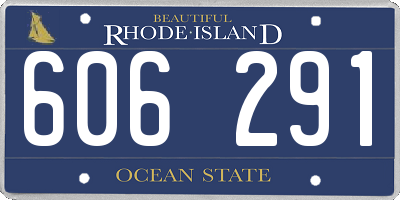 RI license plate 606291