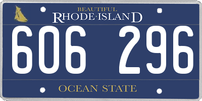 RI license plate 606296