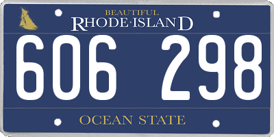 RI license plate 606298
