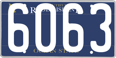 RI license plate 6063