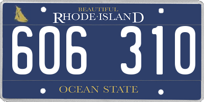 RI license plate 606310