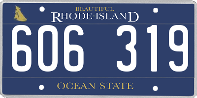 RI license plate 606319
