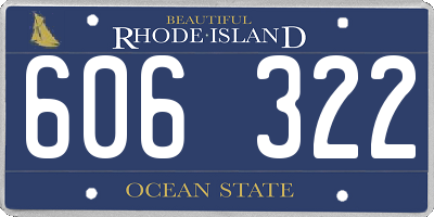 RI license plate 606322