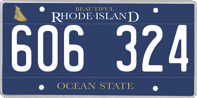 RI license plate 606324