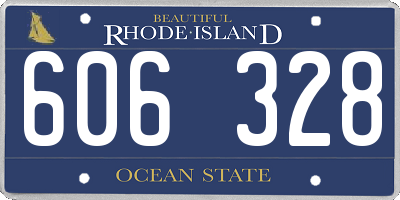 RI license plate 606328