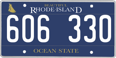 RI license plate 606330