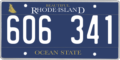 RI license plate 606341