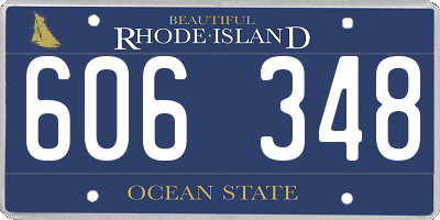 RI license plate 606348