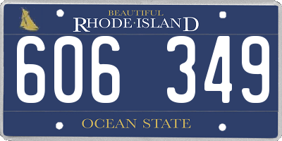 RI license plate 606349