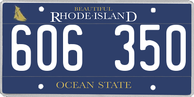 RI license plate 606350