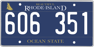 RI license plate 606351