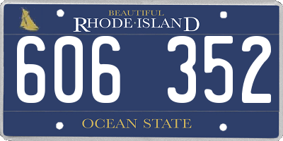 RI license plate 606352