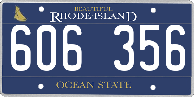 RI license plate 606356
