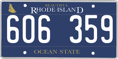 RI license plate 606359