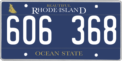 RI license plate 606368
