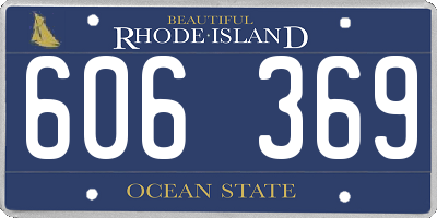 RI license plate 606369