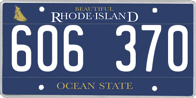 RI license plate 606370