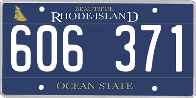 RI license plate 606371