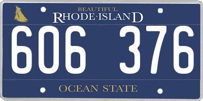 RI license plate 606376