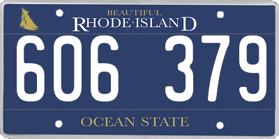 RI license plate 606379